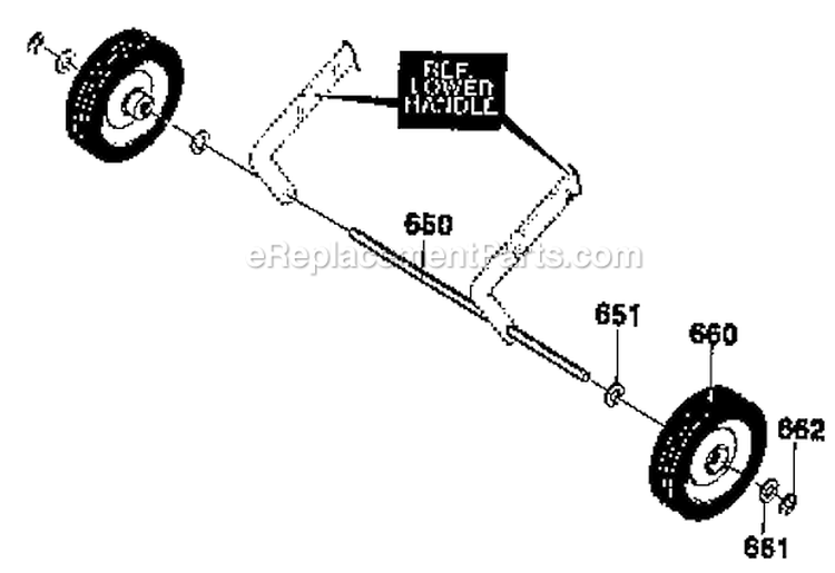 Wheel Assembly Diagram and Parts List for  Craftsman Snow Blower