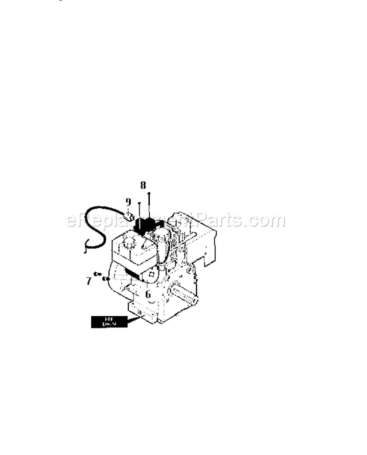 Electric Start Assembly Diagram and Parts List for  Craftsman Snow Blower
