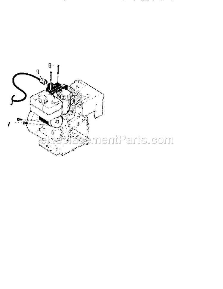 Electric Start Assembly Diagram and Parts List for  Craftsman Snow Blower