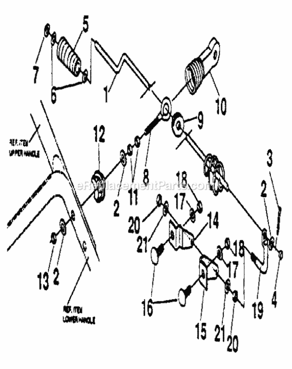 Page D Diagram and Parts List for  Craftsman Snow Blower