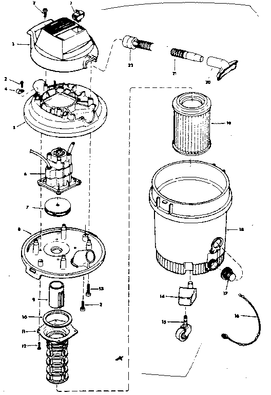 Unit Diagram and Parts List for  Craftsman Filters & Accessories