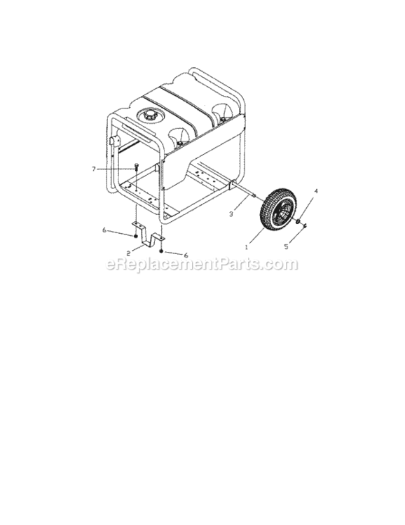 Wheel_Kit Diagram and Parts List for  Craftsman Generator