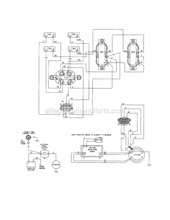 Page F Diagram and Parts List for  Craftsman Generator