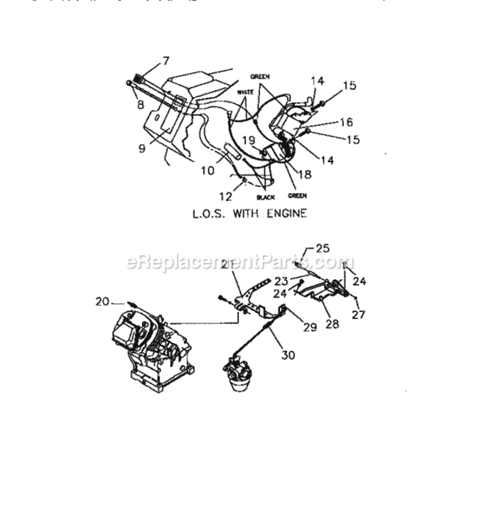 Page D Diagram and Parts List for  Craftsman Generator