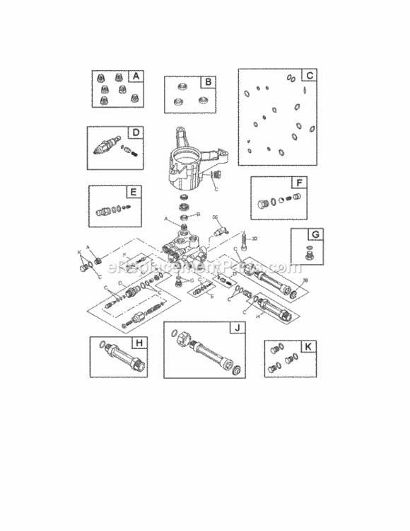 Page B Diagram and Parts List for  Craftsman Pressure Washer