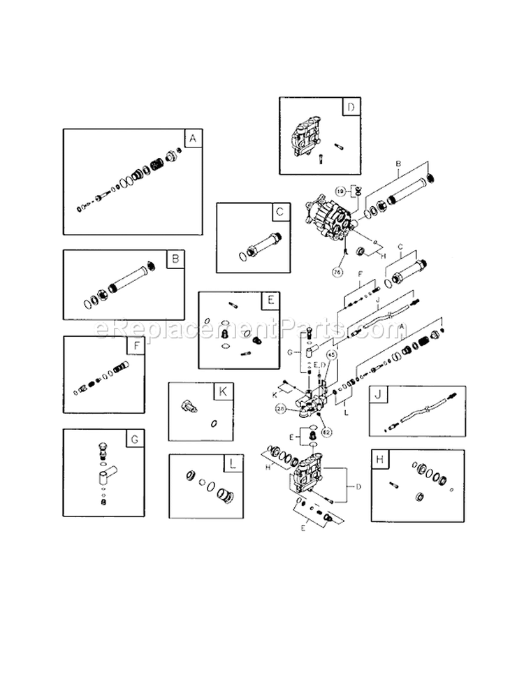 Page B Diagram and Parts List for  Craftsman Pressure Washer