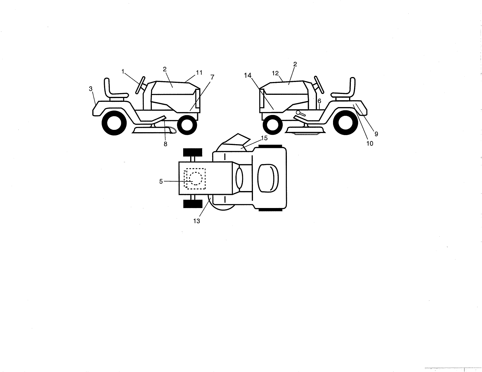 PG 9 - PLDM -DECALS Diagram and Parts List for Type 0 Craftsman Lawn Tractor