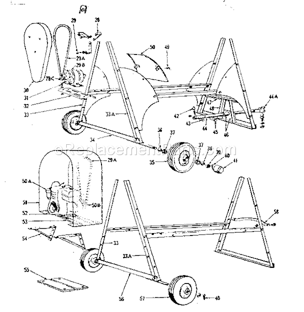 Page B Diagram and Parts List for  Craftsman Cement Mixer