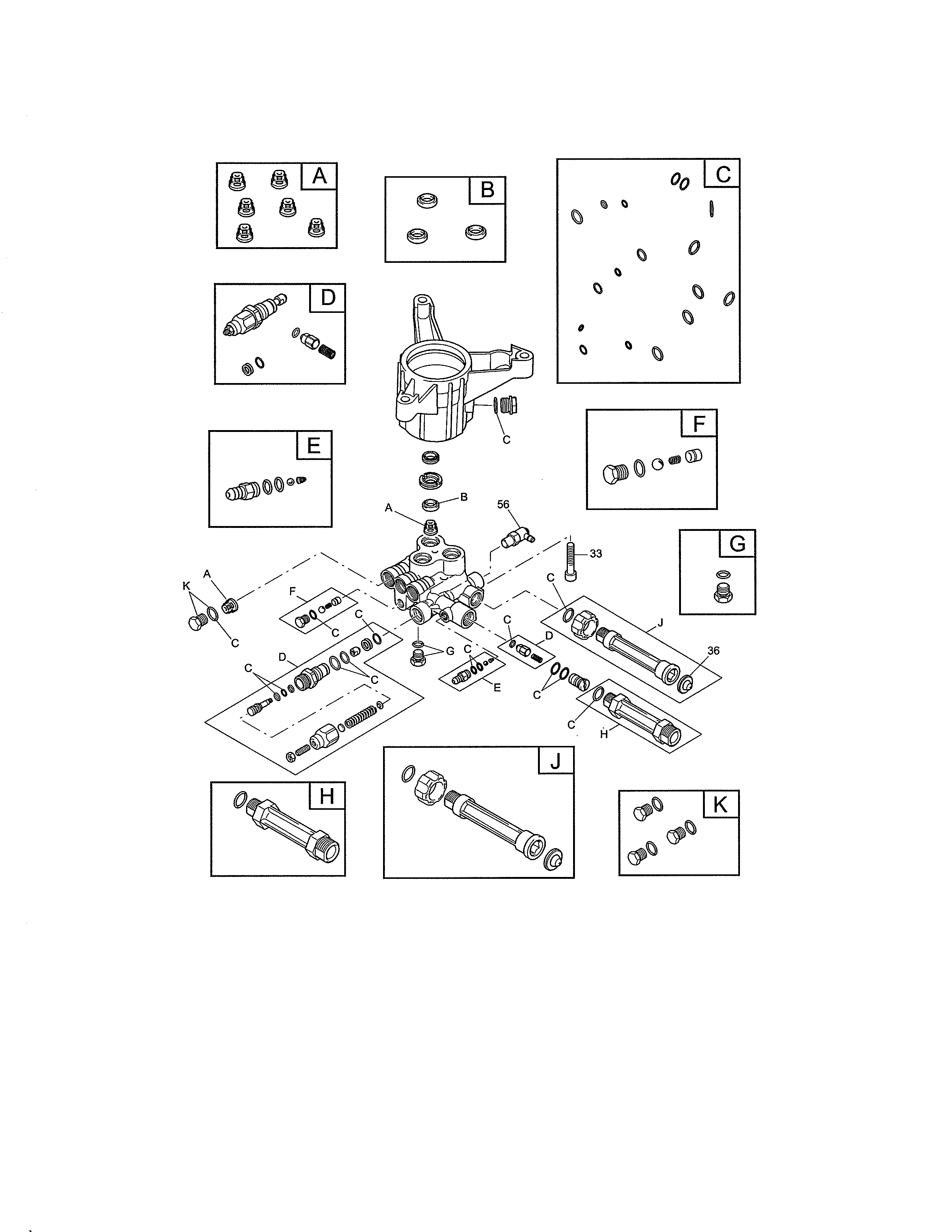 Pump Diagram and Parts List for  Craftsman Pressure Washer