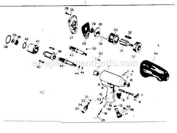Unit Parts Diagram and Parts List for  Craftsman Wrench