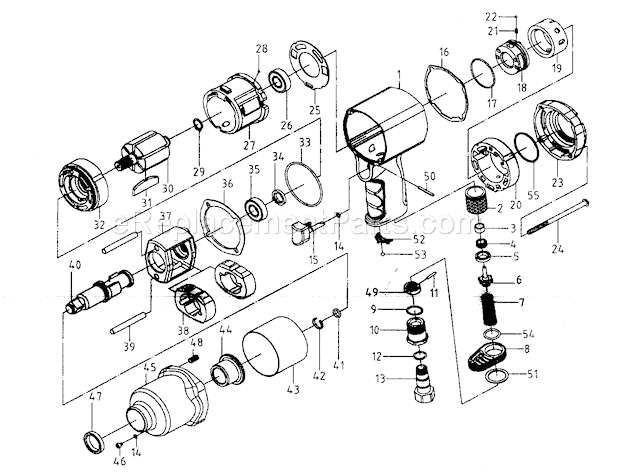 Wrench Diagram and Parts List for  Craftsman Wrench