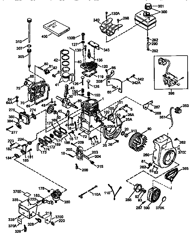 Engine (71/143) 143.975001 Diagram and Parts List for  Craftsman Engine