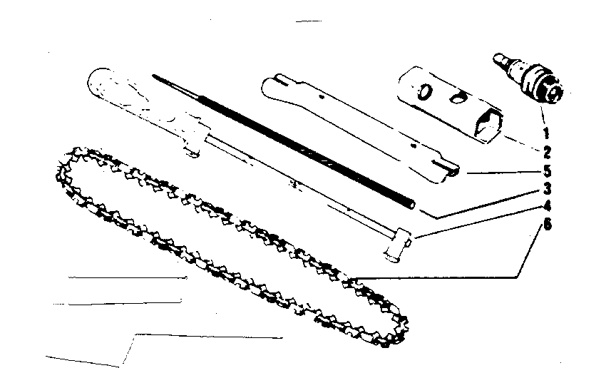 Maintenance Accessories Diagram and Parts List for  Craftsman Chainsaw