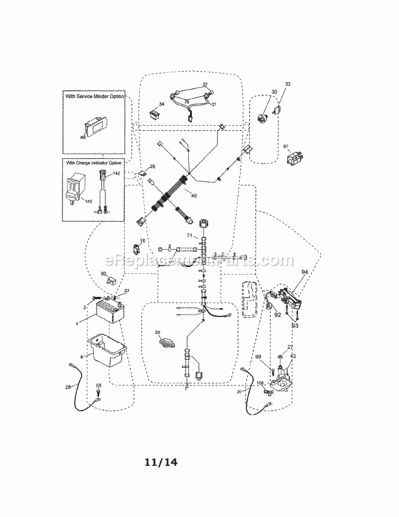 Page A Diagram and Parts List for  Craftsman Lawn Tractor