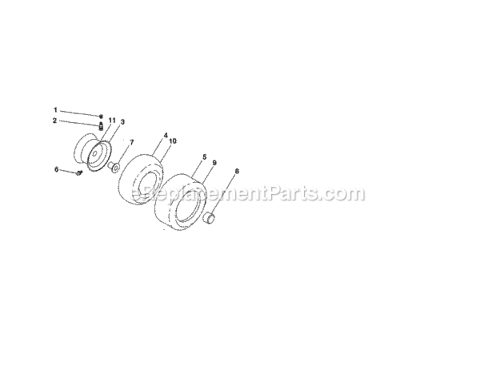 Page J Diagram and Parts List for  Craftsman Lawn Tractor