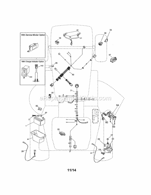Page A Diagram and Parts List for  Craftsman Lawn Tractor