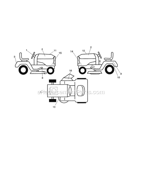 Page I Diagram and Parts List for  Craftsman Lawn Tractor