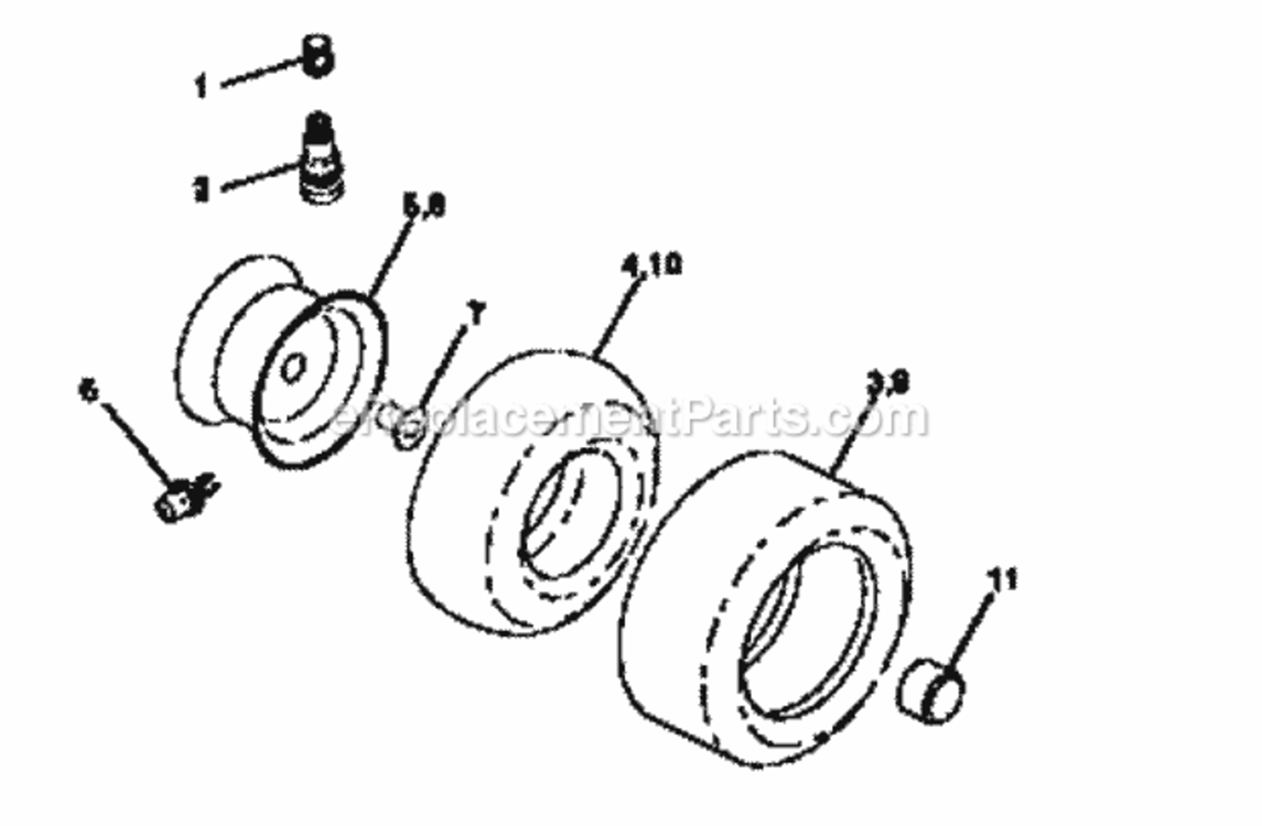 Page B Diagram and Parts List for  Craftsman Lawn Tractor