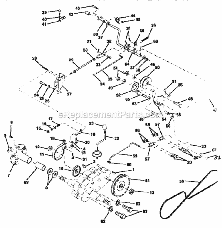 Page E Diagram and Parts List for  Craftsman Lawn Tractor