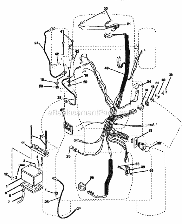Page A Diagram and Parts List for  Craftsman Lawn Tractor
