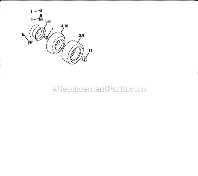 Page J Diagram and Parts List for  Craftsman Lawn Tractor