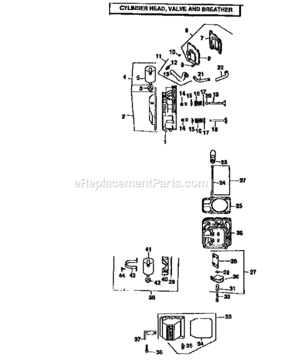 Page K Diagram and Parts List for  Craftsman Lawn Tractor