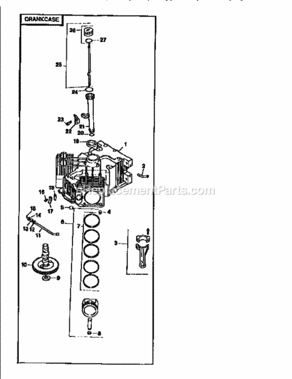 Page L Diagram and Parts List for  Craftsman Lawn Tractor