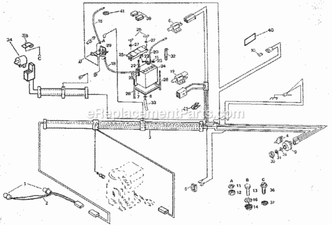 Page A Diagram and Parts List for  Craftsman Lawn Tractor