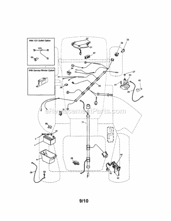 Page A Diagram and Parts List for 917254800  Craftsman Lawn Tractor