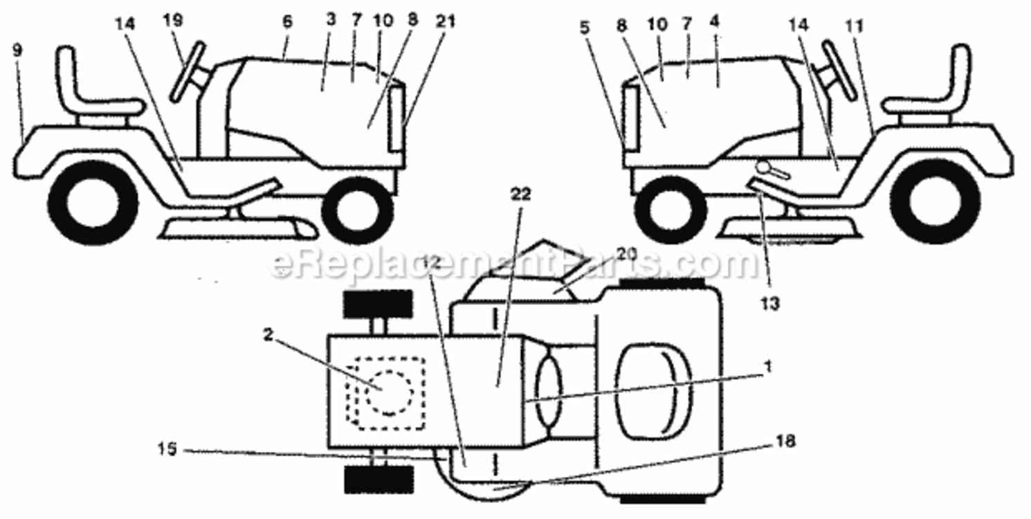 Page F Diagram and Parts List for 917254860  Craftsman Lawn Tractor