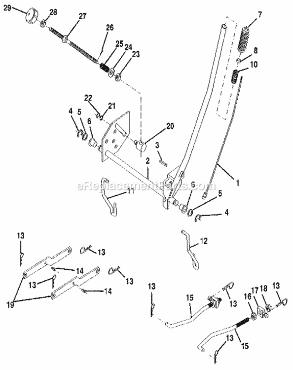 Page I Diagram and Parts List for  Craftsman Lawn Tractor