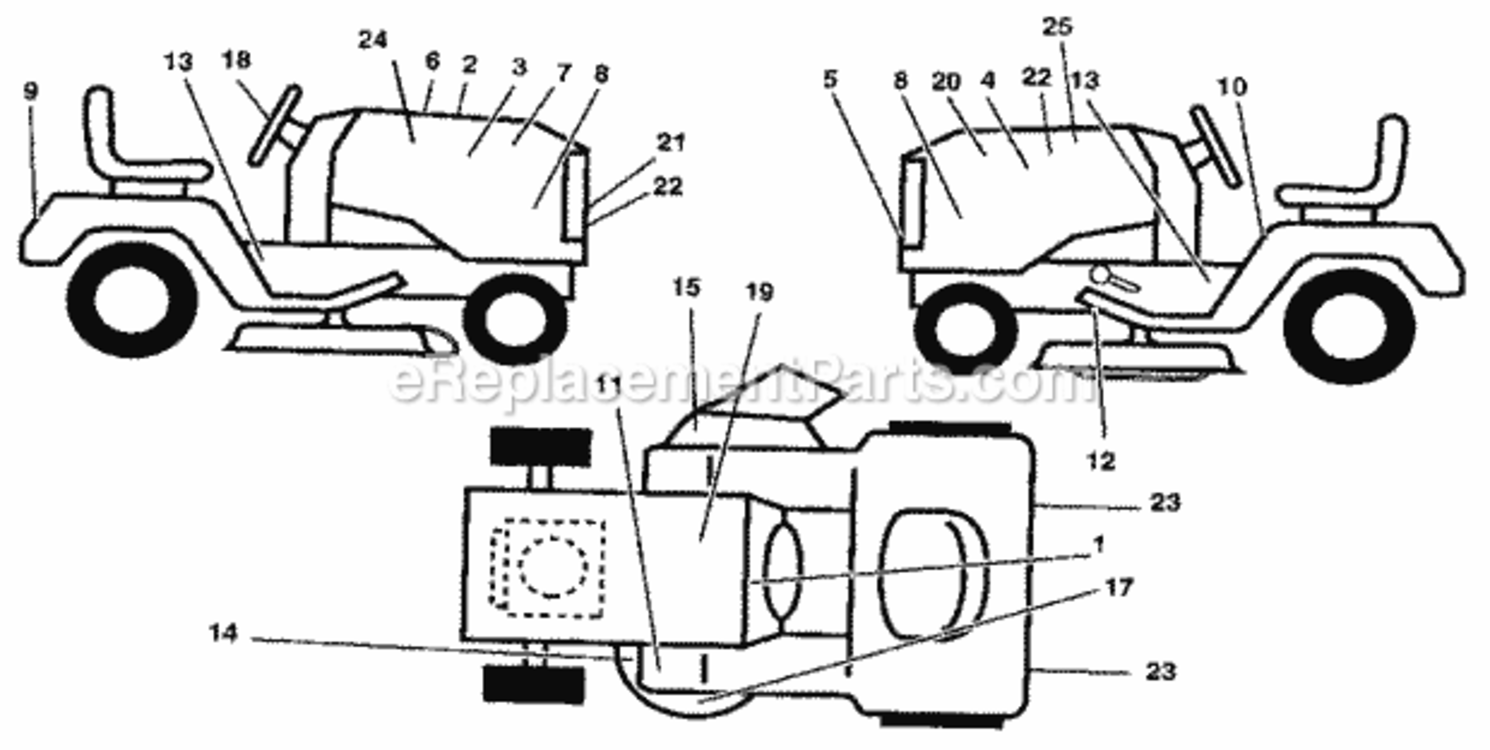Page G Diagram and Parts List for  Craftsman Lawn Tractor