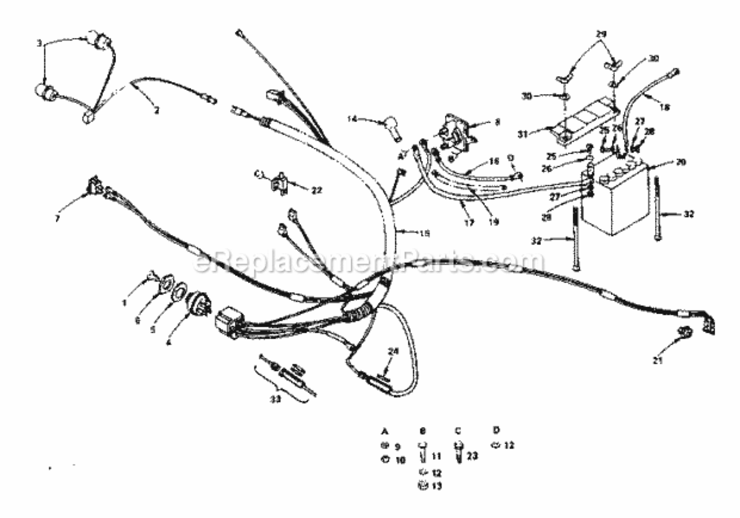 Page A Diagram and Parts List for  Craftsman Lawn Tractor
