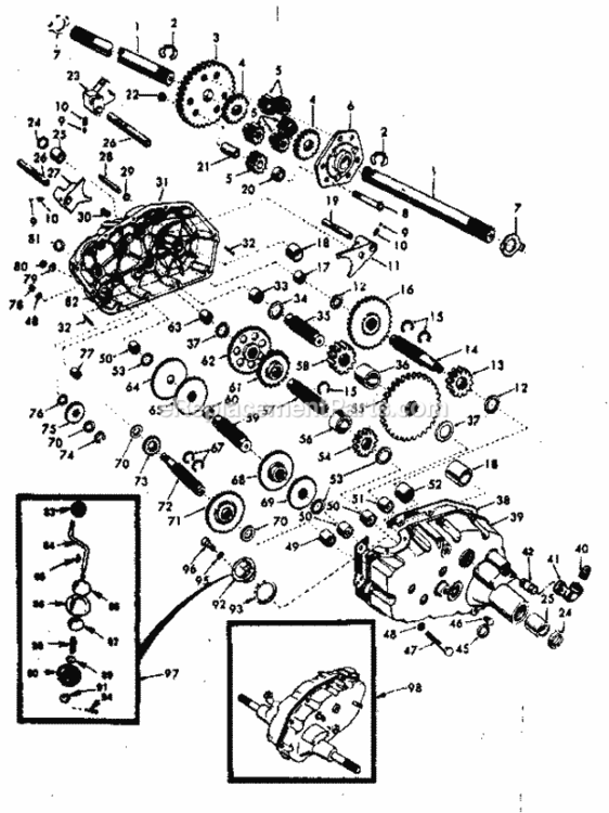 Page G Diagram and Parts List for  Craftsman Lawn Tractor