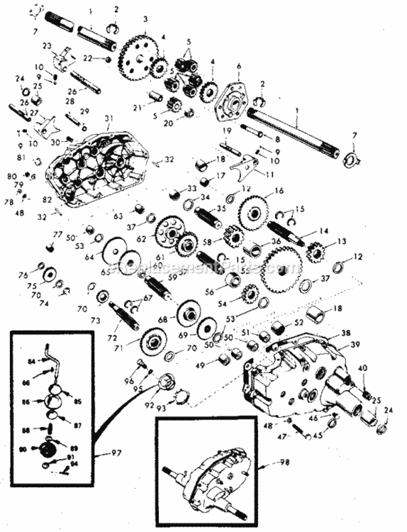 Page G Diagram and Parts List for  Craftsman Lawn Tractor