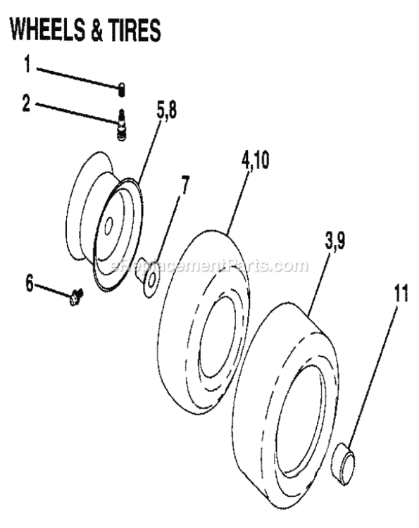 Page B Diagram and Parts List for  Craftsman Lawn Tractor