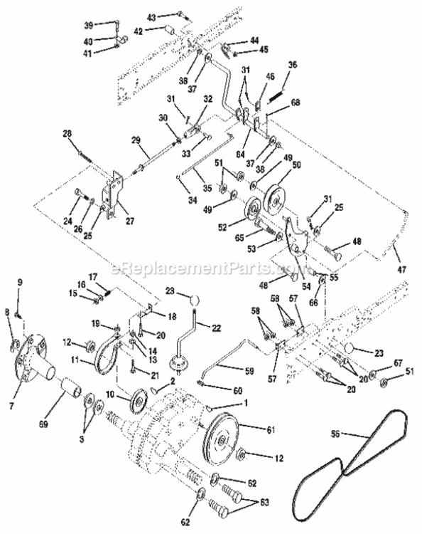 Page E Diagram and Parts List for  Craftsman Lawn Tractor