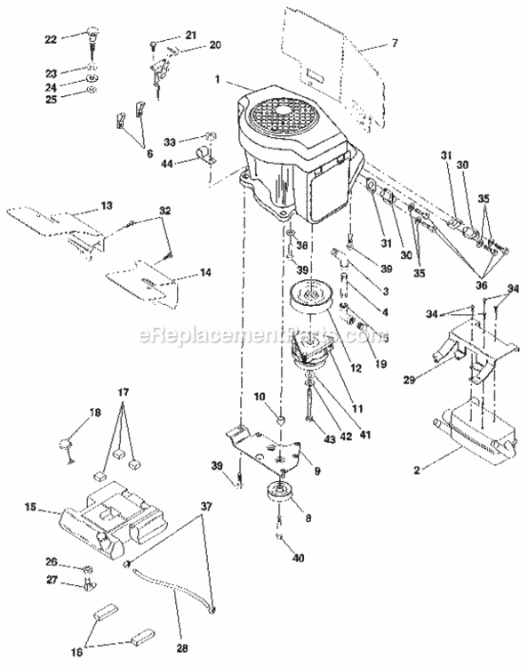 Page G Diagram and Parts List for  Craftsman Lawn Tractor
