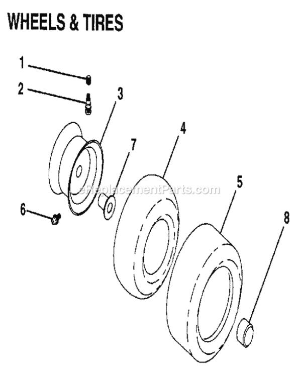 Page B Diagram and Parts List for  Craftsman Lawn Tractor