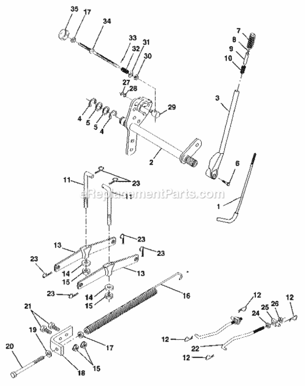 Page I Diagram and Parts List for  Craftsman Lawn Tractor