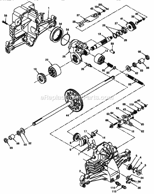 Page O Diagram and Parts List for  Craftsman Lawn Tractor