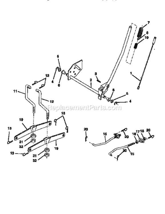 Page I Diagram and Parts List for  Craftsman Lawn Tractor