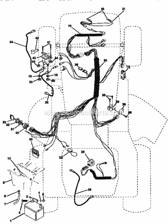 Page A Diagram and Parts List for  Craftsman Lawn Tractor