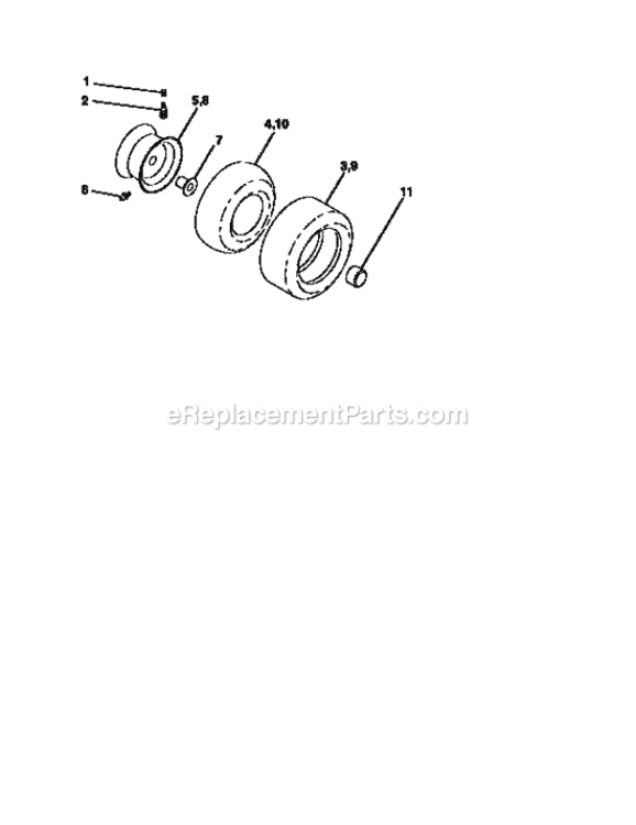 Page G Diagram and Parts List for  Craftsman Lawn Tractor