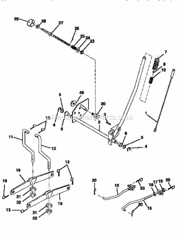 Page I Diagram and Parts List for  Craftsman Lawn Tractor