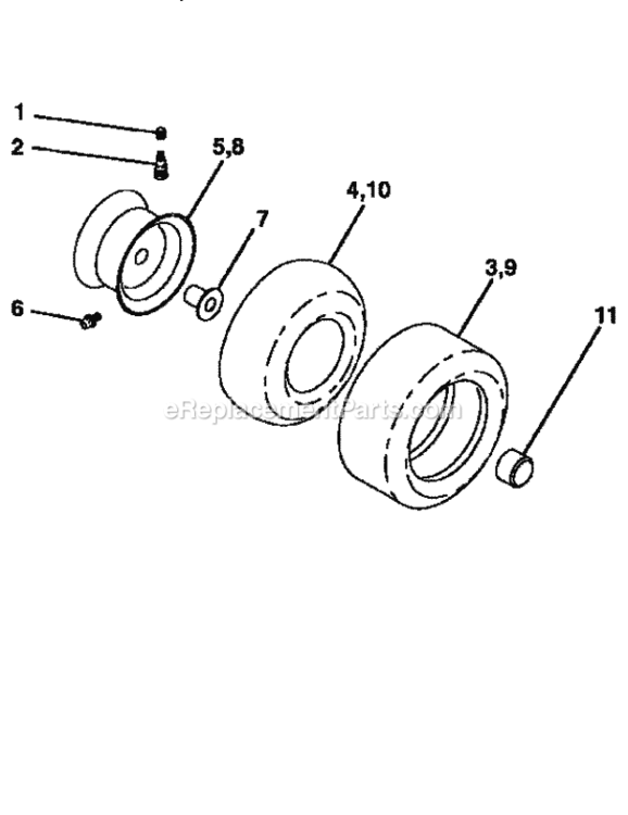 Page G Diagram and Parts List for  Craftsman Lawn Tractor