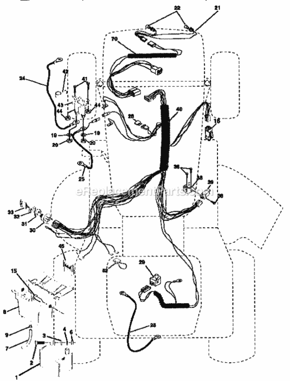Page A Diagram and Parts List for  Craftsman Lawn Tractor