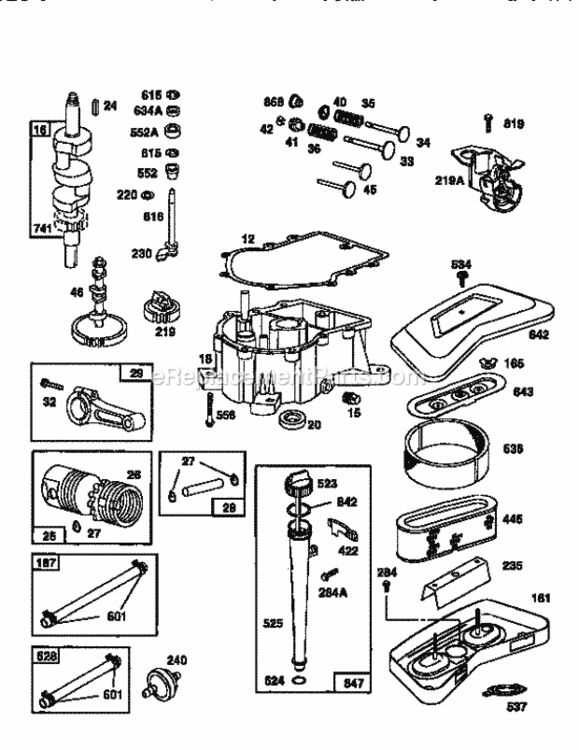 Page K Diagram and Parts List for  Craftsman Lawn Tractor
