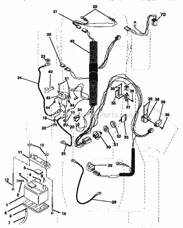 Page A Diagram and Parts List for  Craftsman Lawn Tractor
