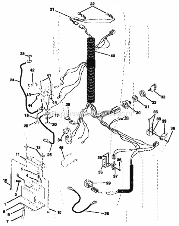 Page A Diagram and Parts List for  Craftsman Lawn Tractor